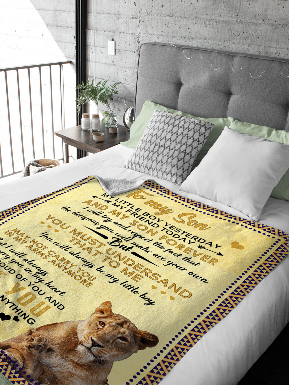 To My Son - I Am Proud Plush Fleece Blanket - 50x60