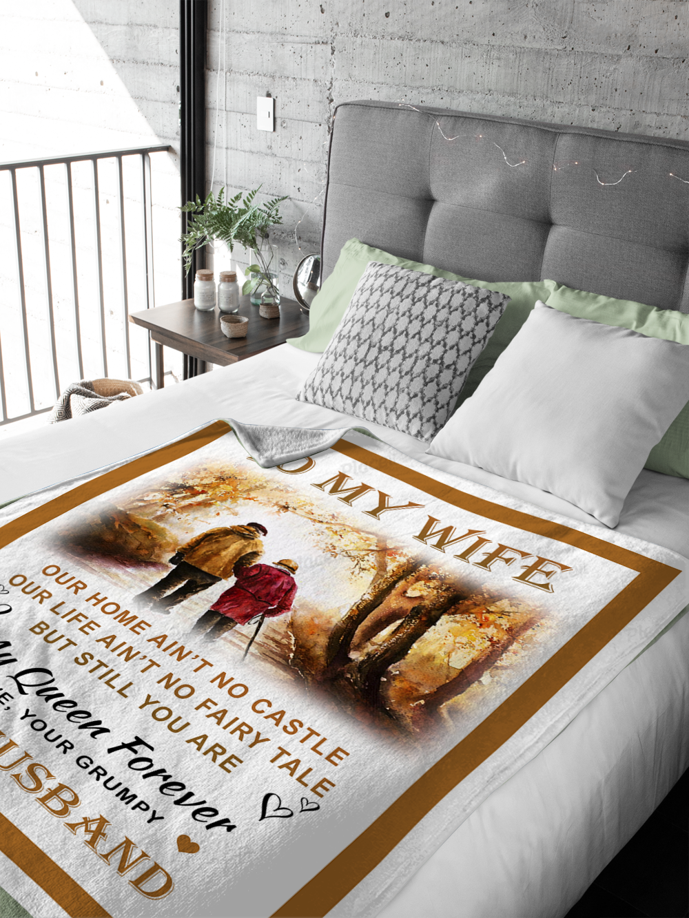 To My Wife - Our Home Plush Fleece Blanket - 50x60