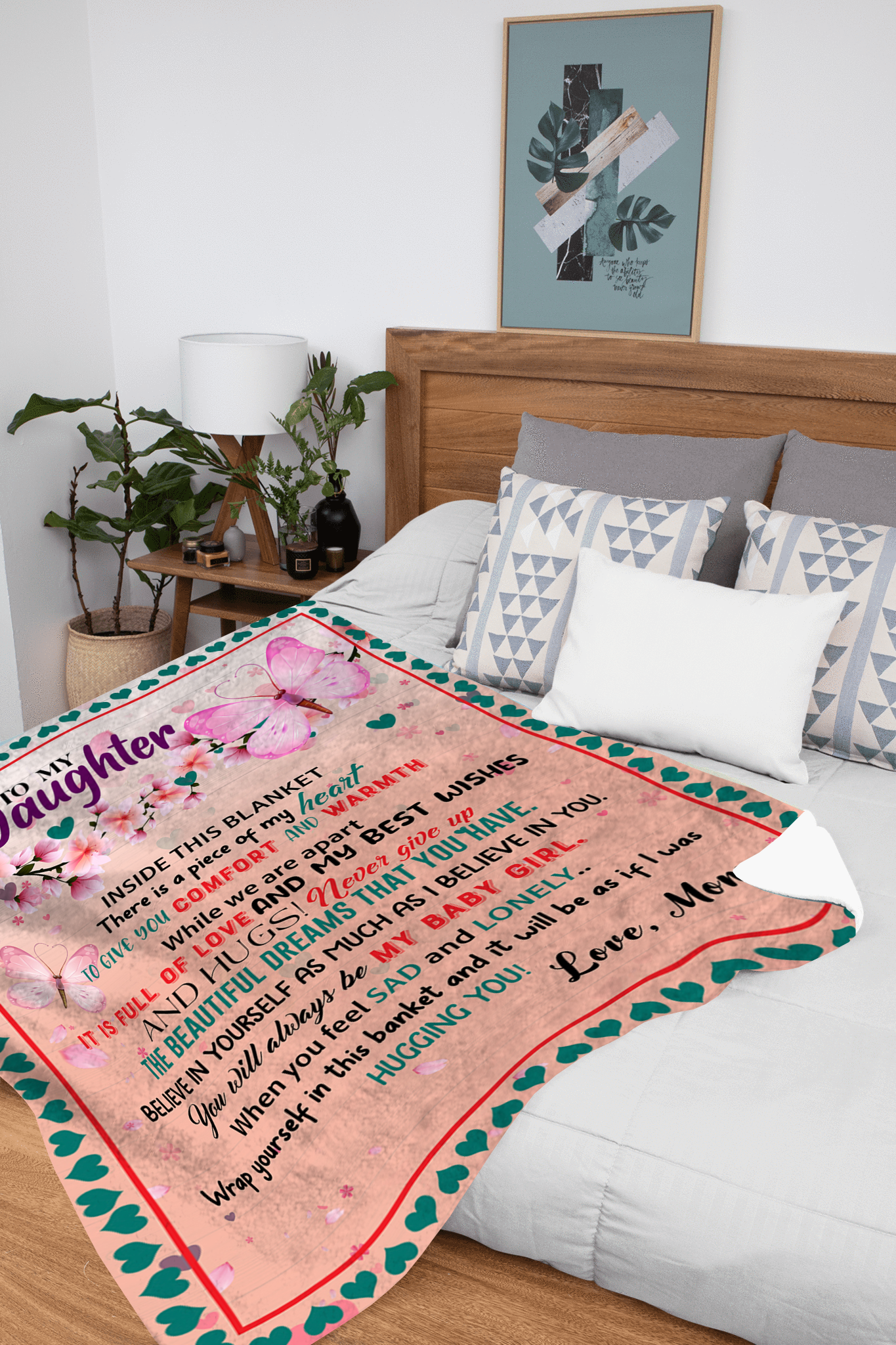 To My Daughter - To Give You Comfort Plush Fleece Blanket - 50x60