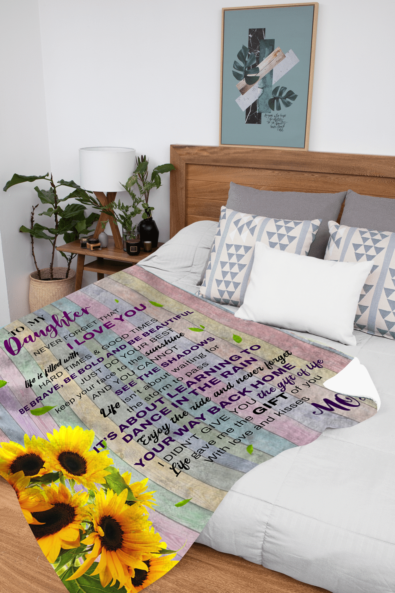 To My Daughter - The Gift Of Life Plush Fleece Blanket - 50x60