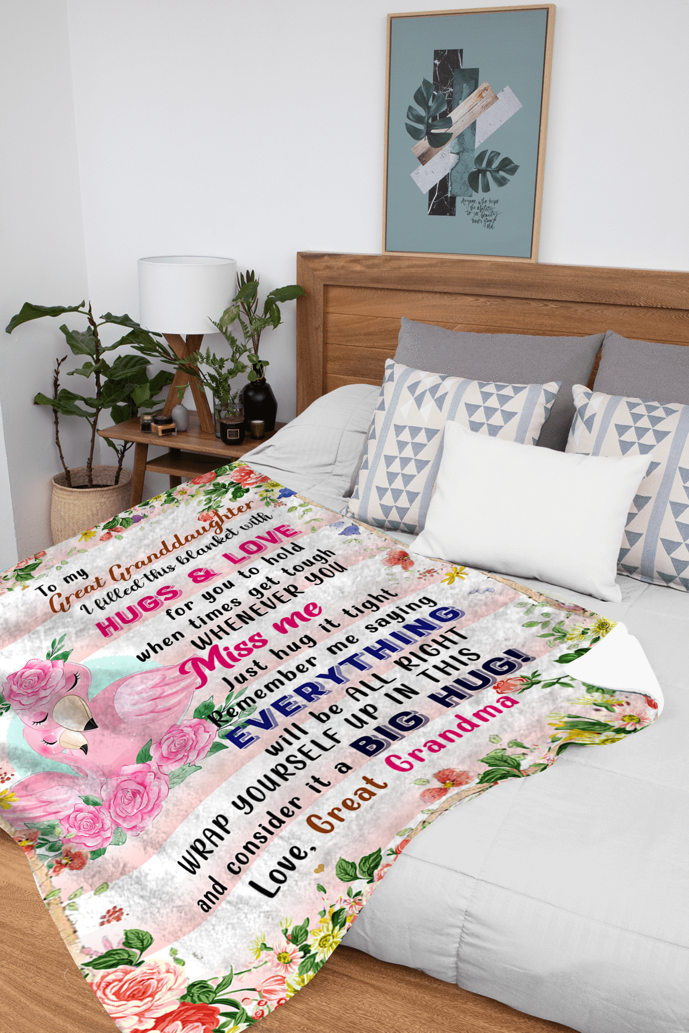 To My Great Granddaughter Plush Fleece Blanket - 50x60