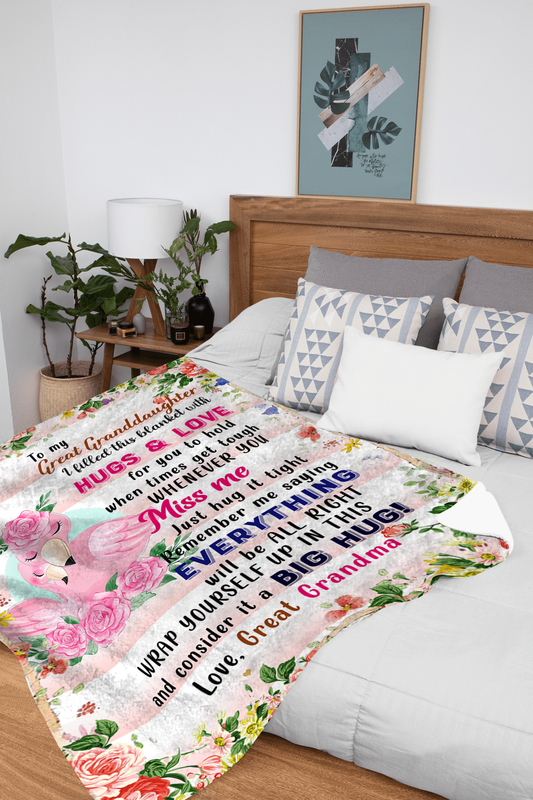 To My Great Granddaughter Plush Fleece Blanket - 50x60