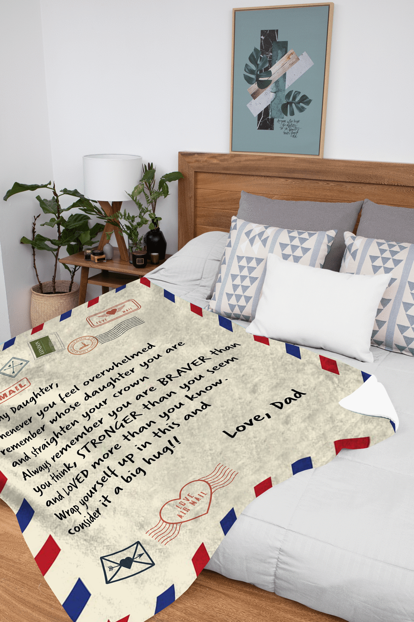 To My Daughter - Whenever You Feel Overwhelmed Plush Fleece Blanket - 50x60