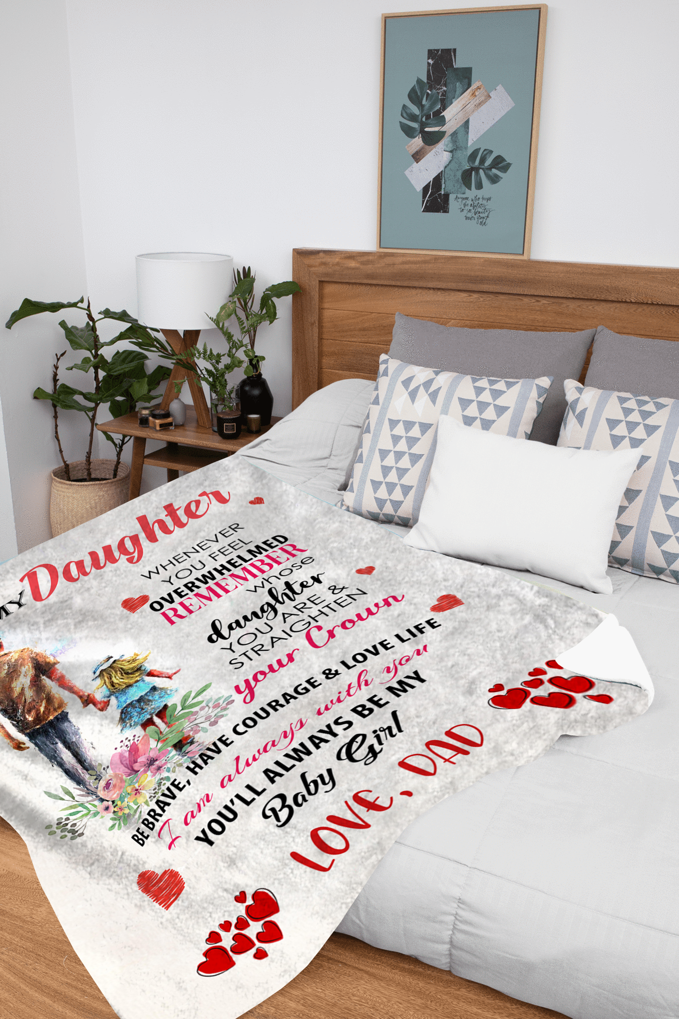 To My Daughter - You'll Always Be My Baby Plush Fleece Blanket - 50x60