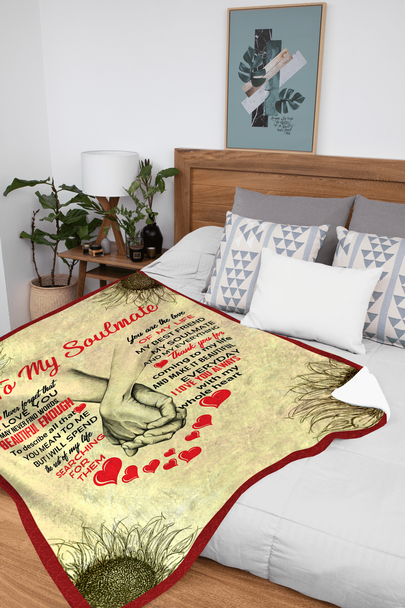 To My Soulmate - Never Forget Plush Fleece Blanket - 50x60