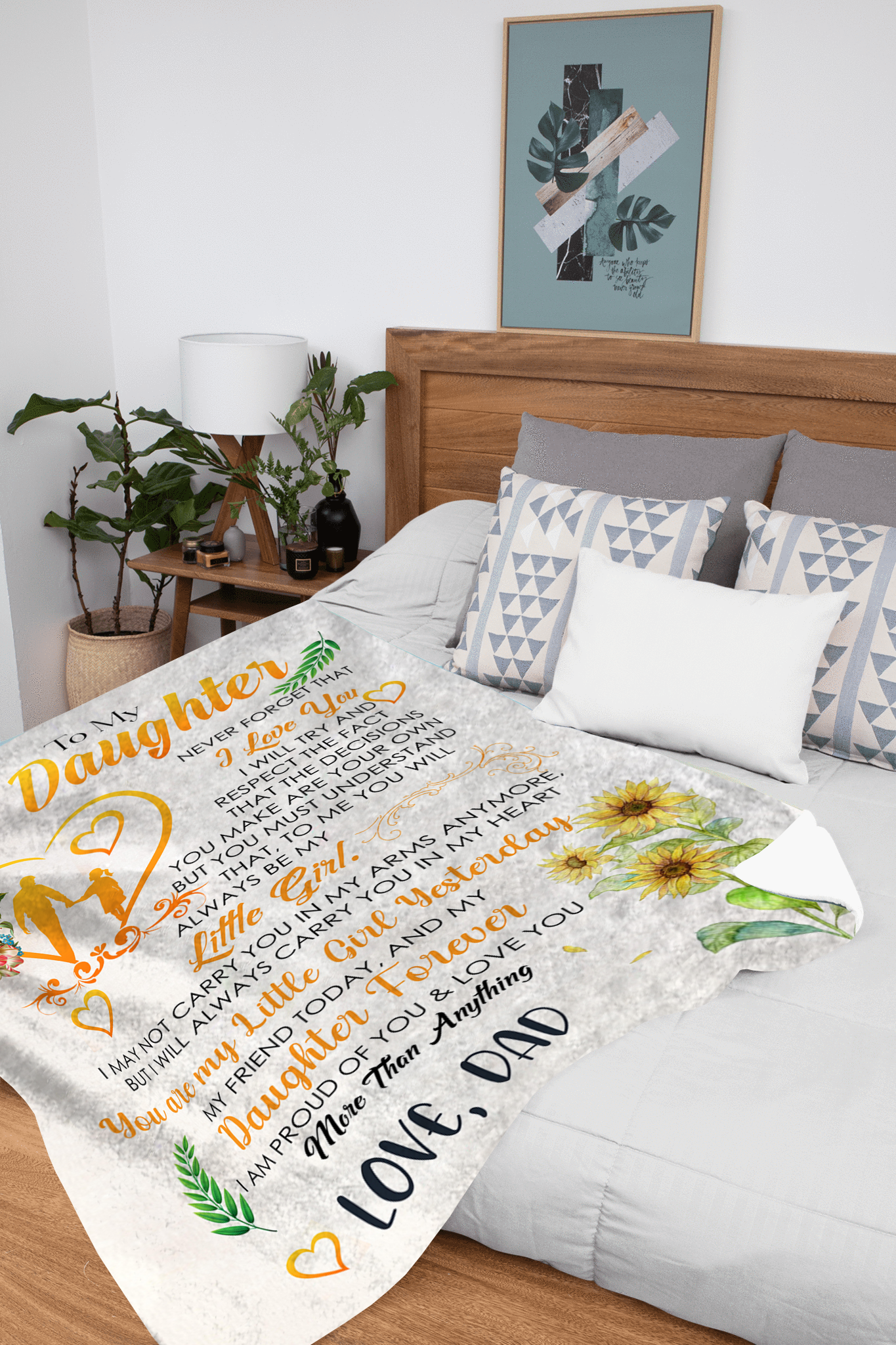 To My Daughter - You Are My Little Girl Plush Fleece Blanket - 50x60