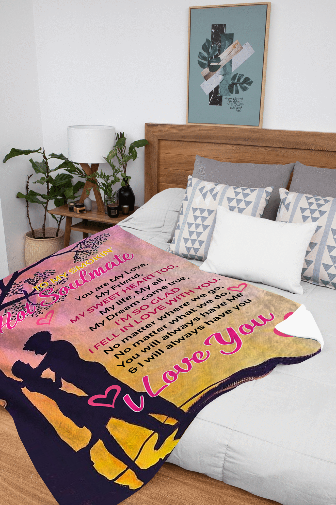 To My Smokin' Hot Soulmate Plush Fleece Blanket - 50x60