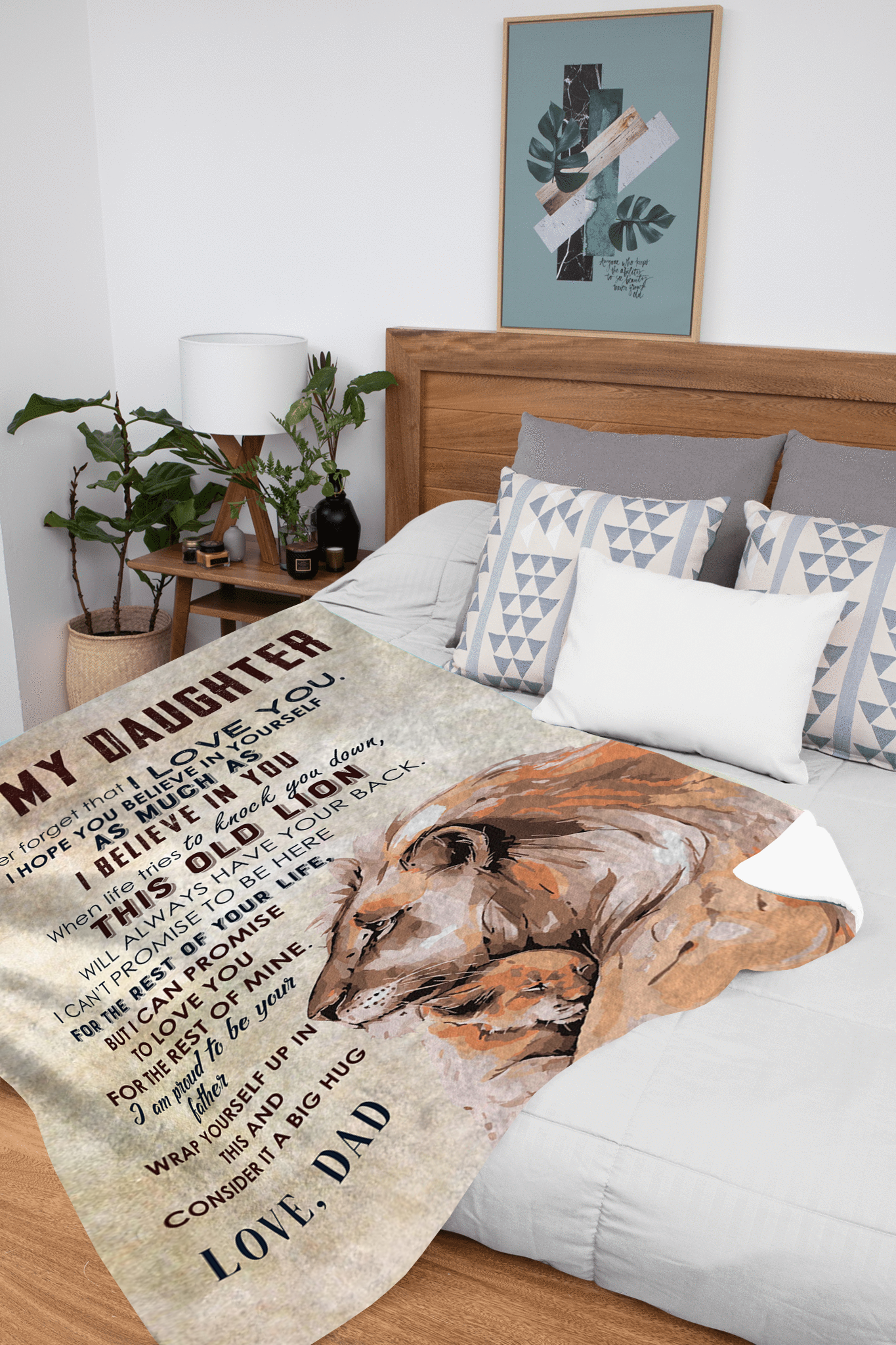 To my Daughter - I Love You Plush Fleece Blanket - 50x60