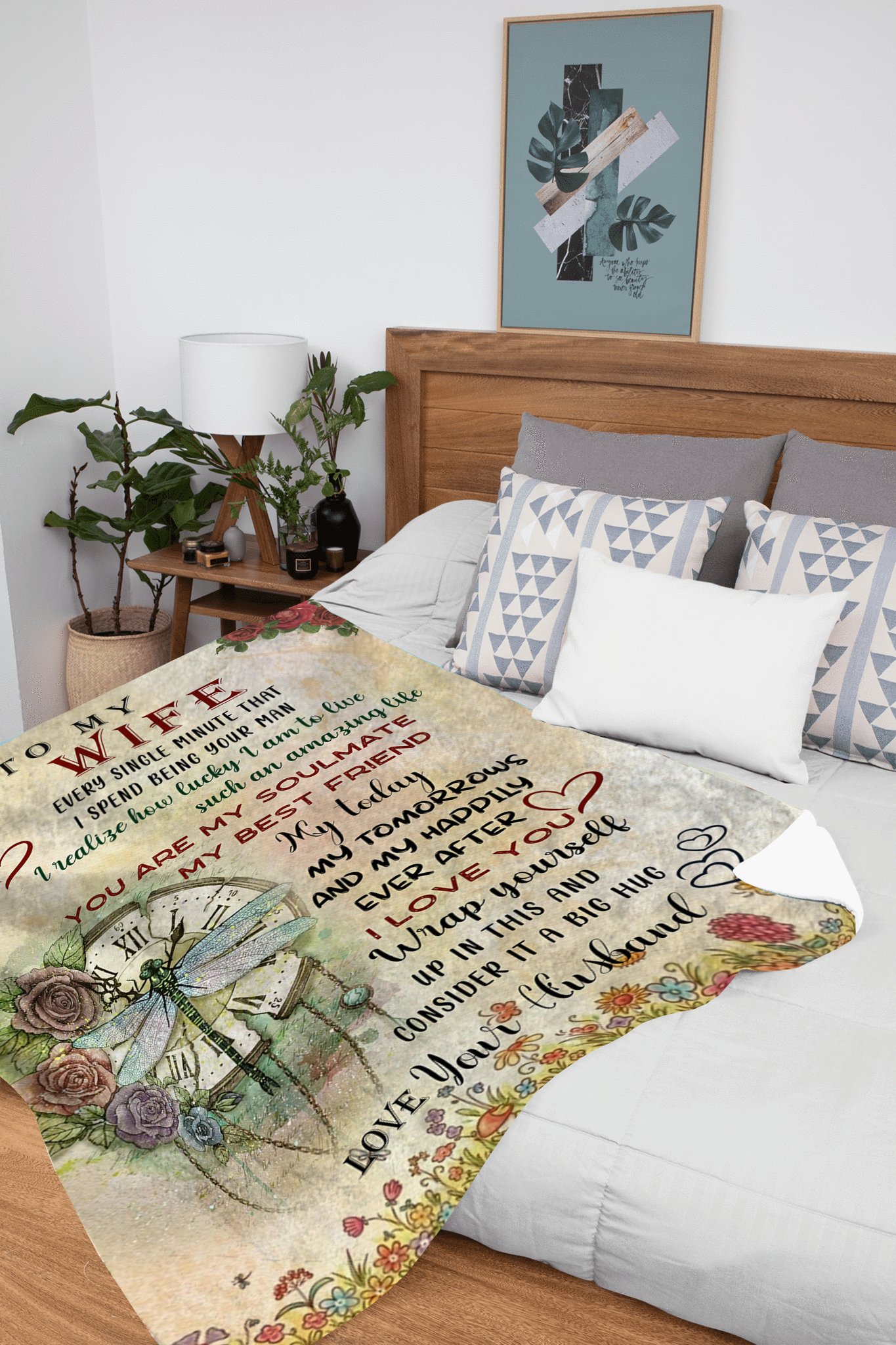 To My Wife - Every Single Minute Plush Fleece Blanket - 50x60