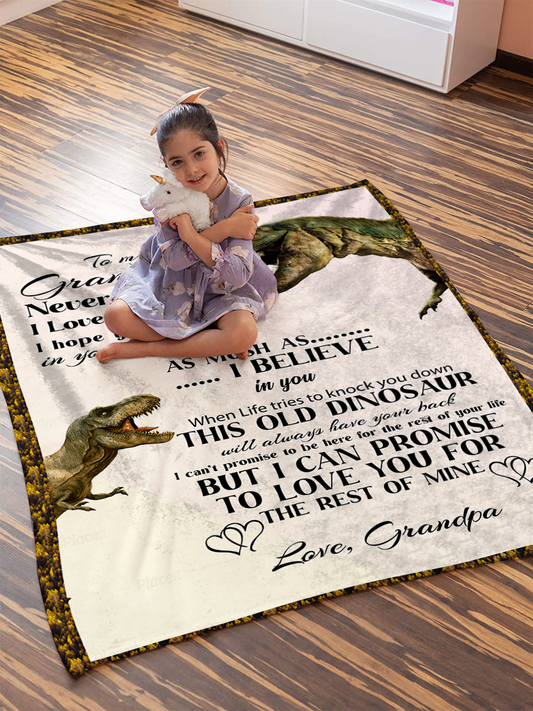 To My Grandson - Never Forget Plush Fleece Blanket - 50x60