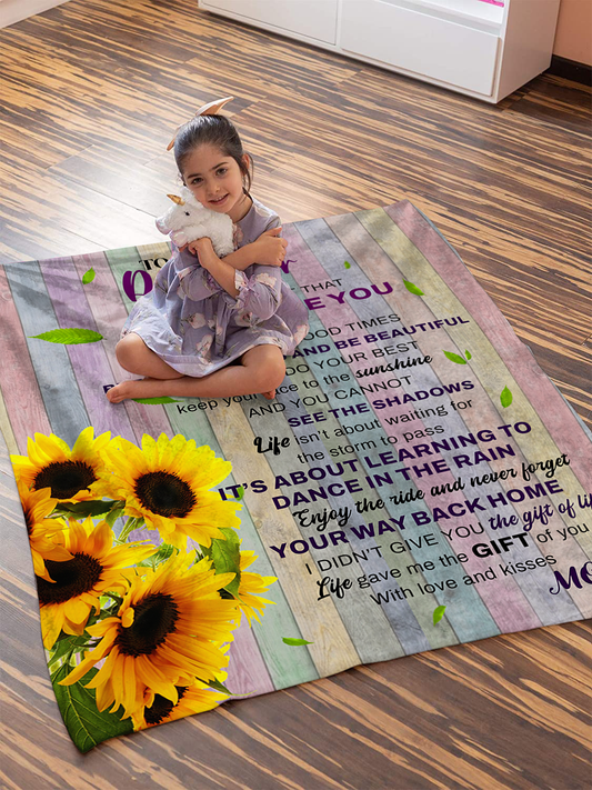 To My Daughter - The Gift Of Life Plush Fleece Blanket - 50x60