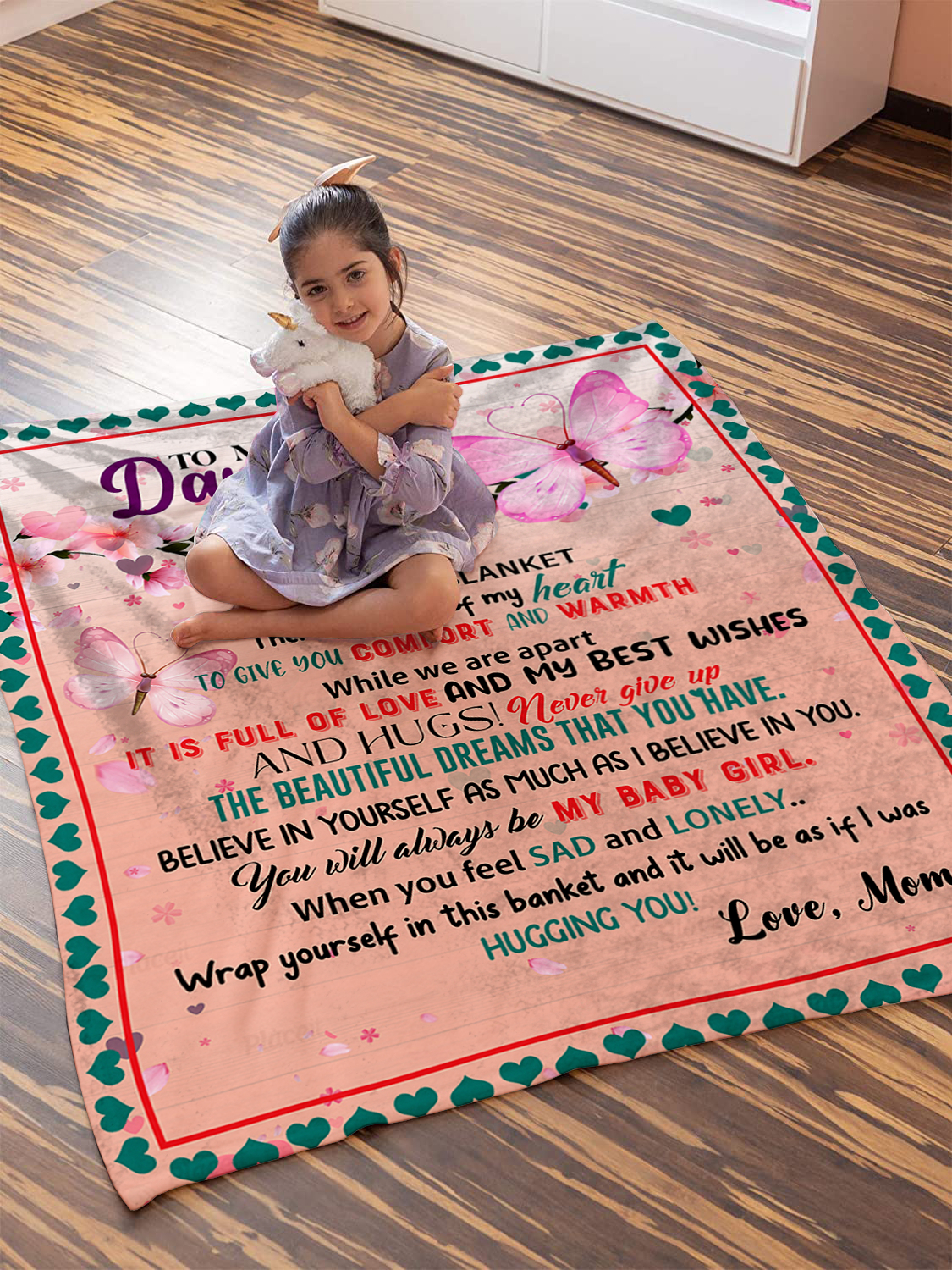 To My Daughter - To Give You Comfort Plush Fleece Blanket - 50x60