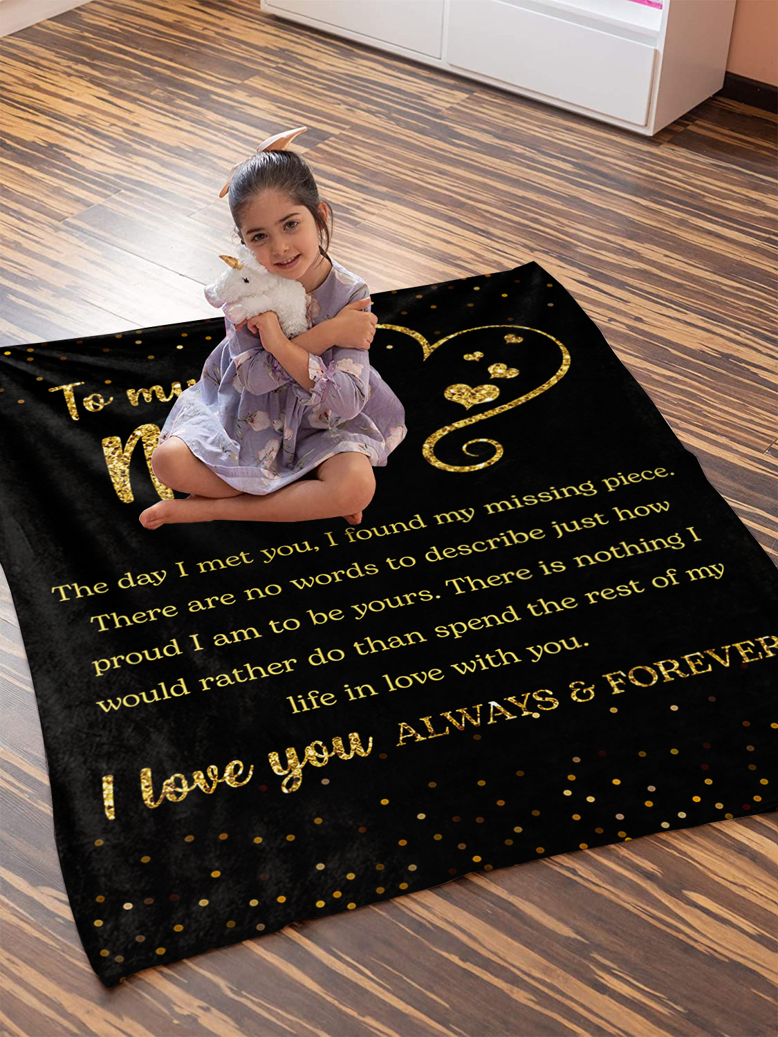 To My Man - The Day I Met You Plush Fleece Blanket - 50x60