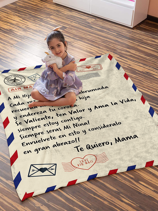 A Mi Hija - Te Quiero Mama Plush Fleece Blanket - 50x60