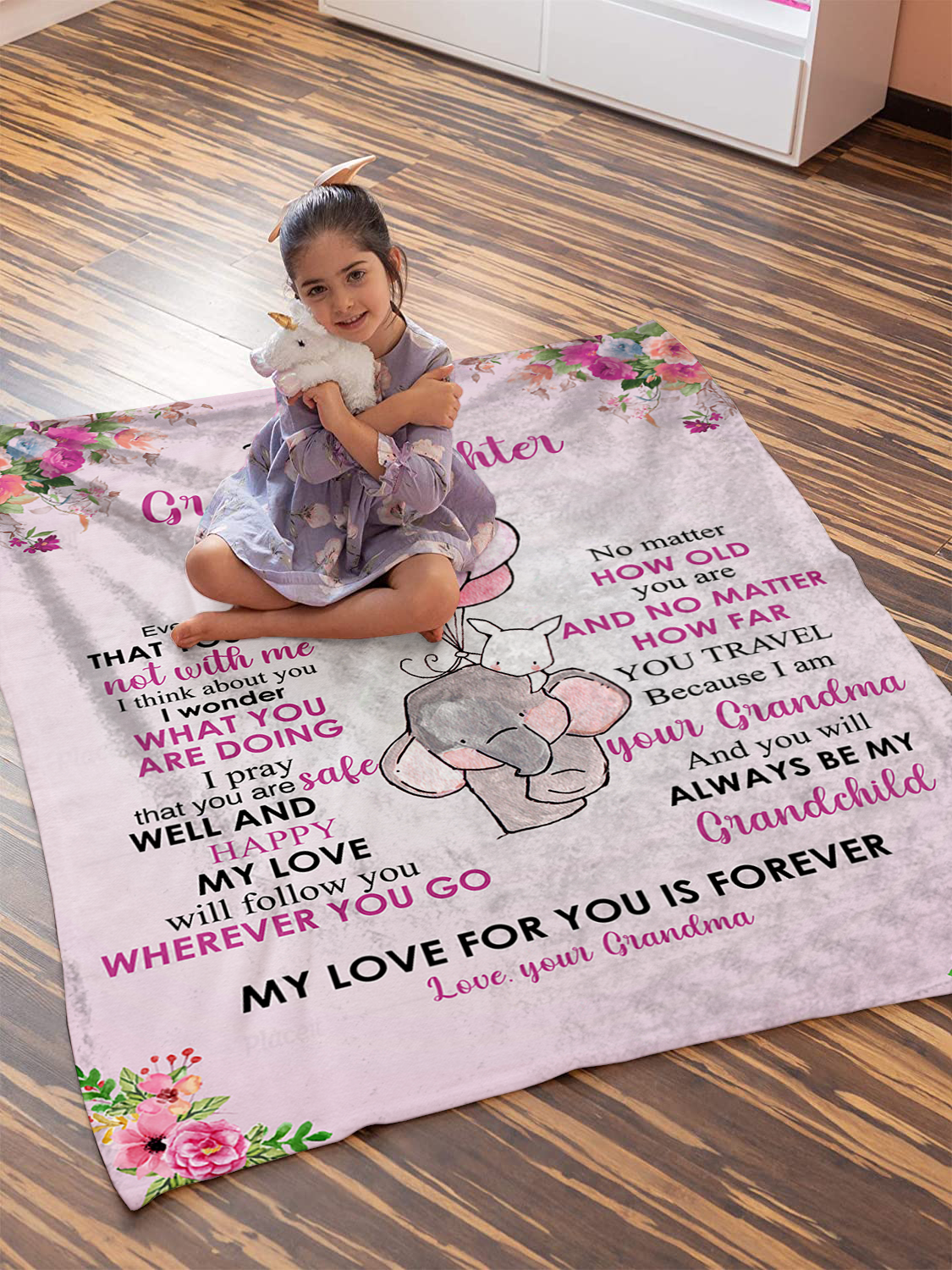 To My Granddaughter - No Matter How Plush Fleece Blanket - 50x60