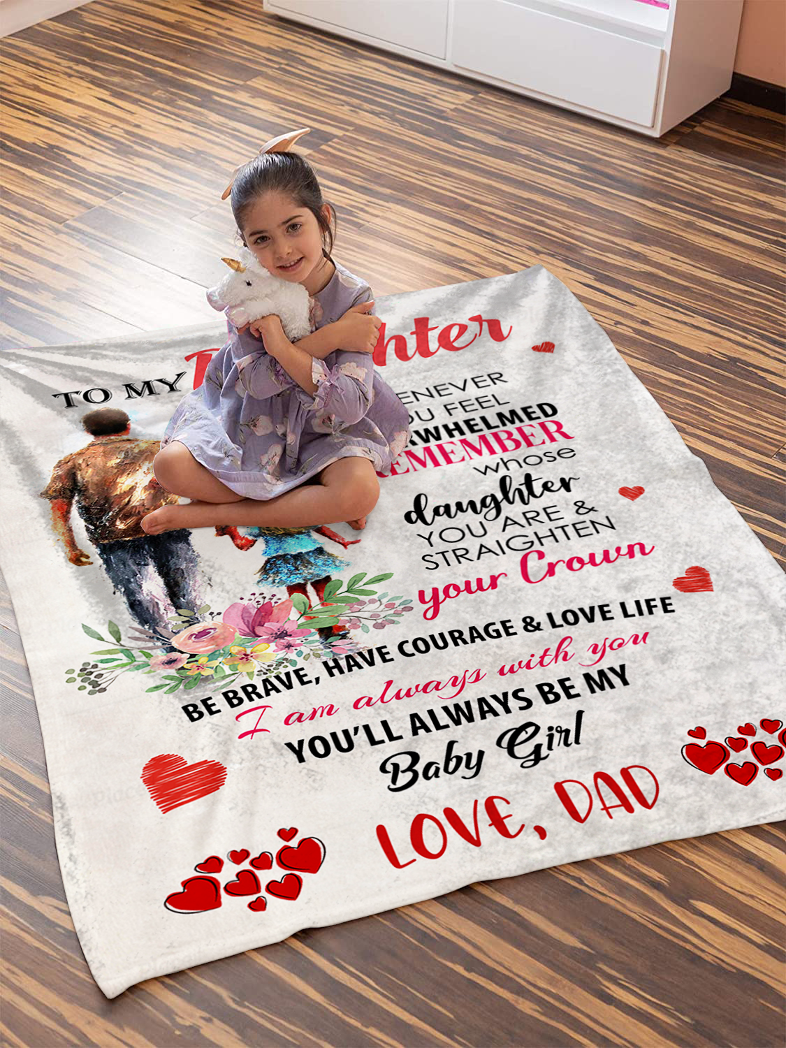 To My Daughter - You'll Always Be My Baby Plush Fleece Blanket - 50x60