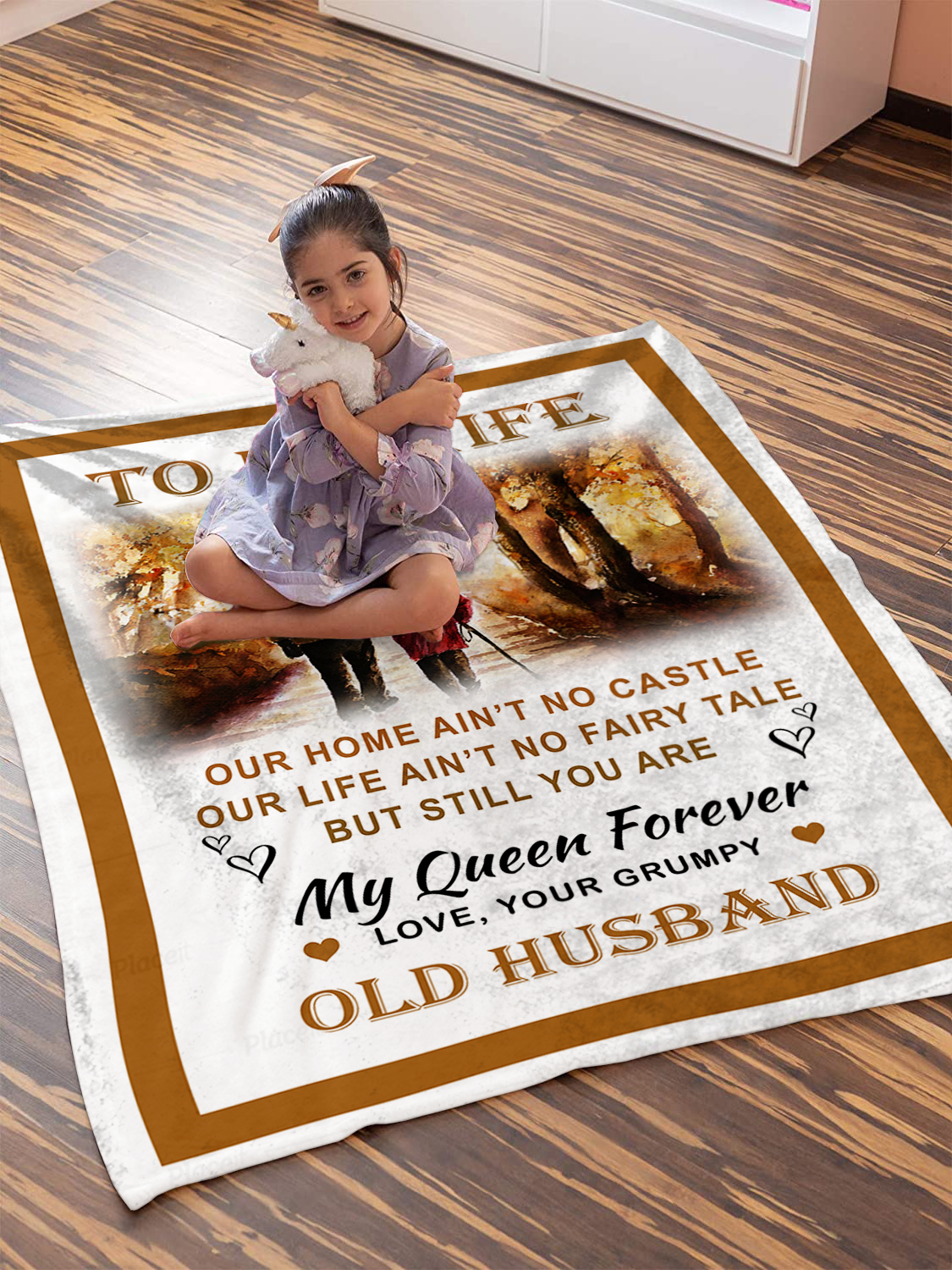 To My Wife - Our Home Plush Fleece Blanket - 50x60