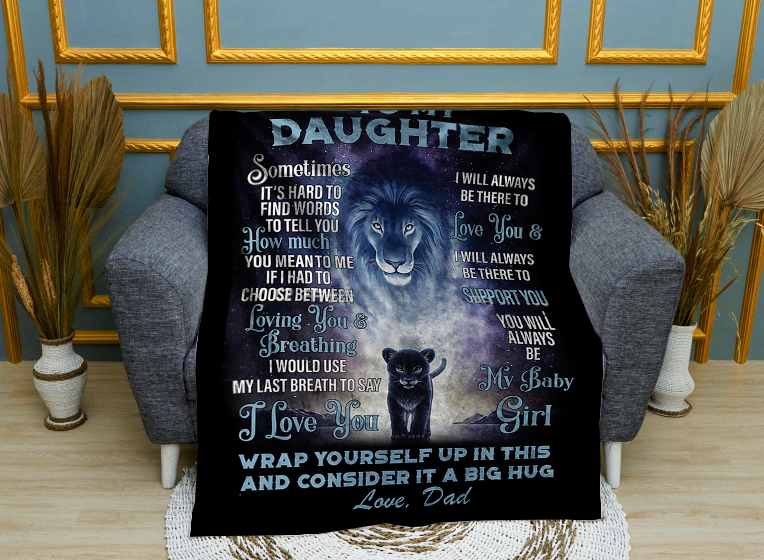 To My Daughter - I Will Always Be There Plush Fleece Blanket - 50x60