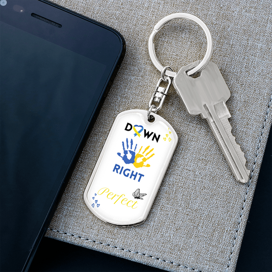 Down Right Perfect Keychain