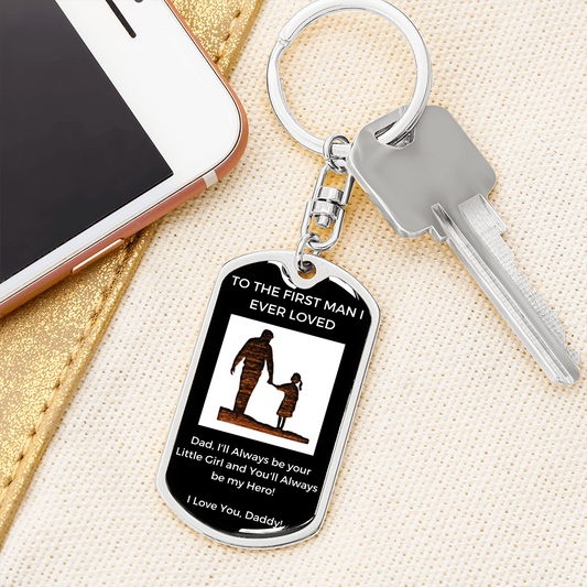 First Man/Dad Keychain