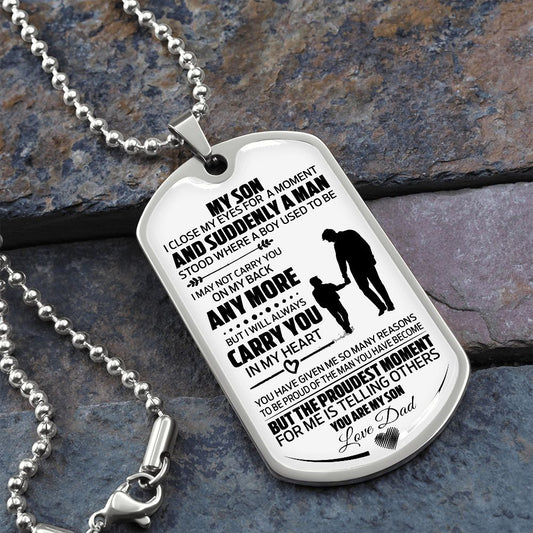 To My Son - Dog Tag Necklace