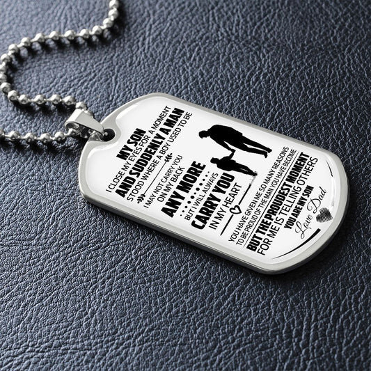 To My Son - Dog Tag Necklace