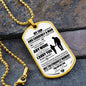 To My Son - Dog Tag Necklace