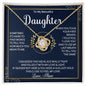 To My Daughter - Love Knot Necklace