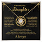 To My Beautiful Daughter - Love Knot Neckalce