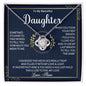 To My Daughter - Love Knot Necklace