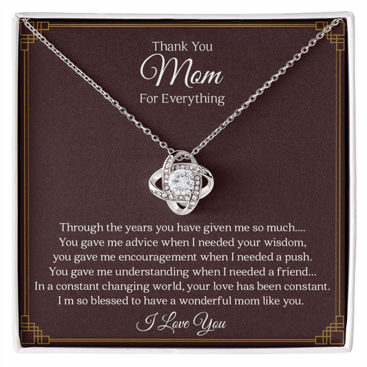 Thank You Mom - Love Knot Necklace