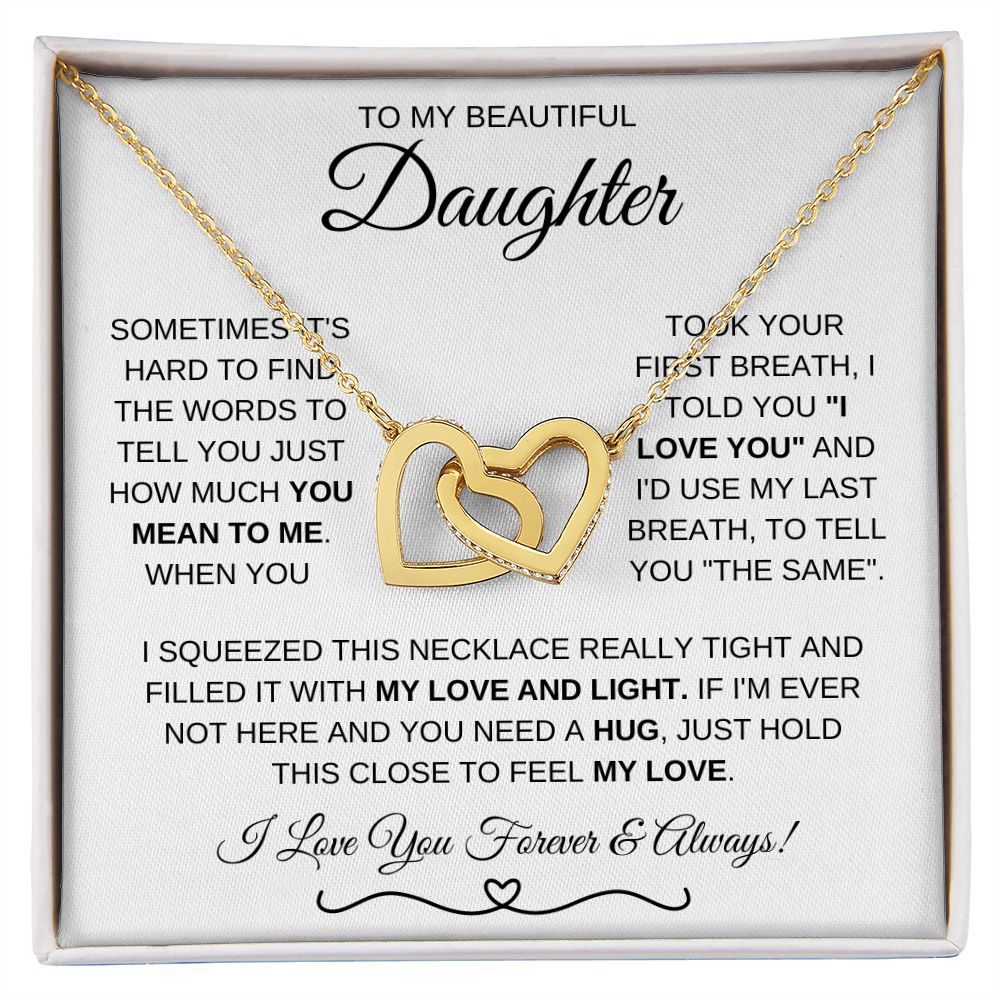 My Beautiful Daughter Interlocking Hearts