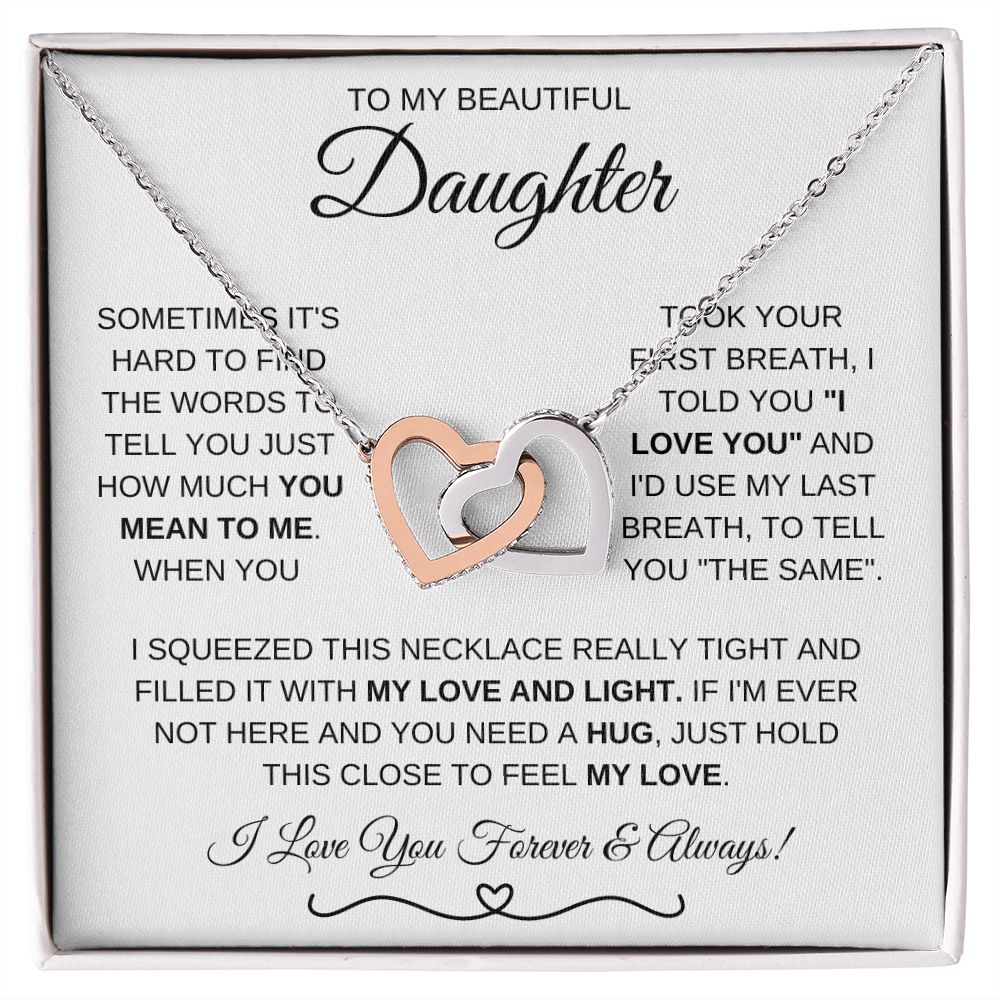 My Beautiful Daughter Interlocking Hearts