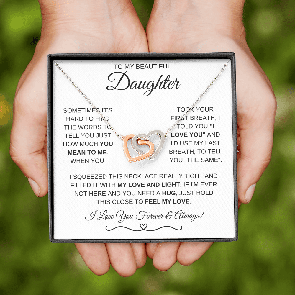 My Beautiful Daughter Interlocking Hearts