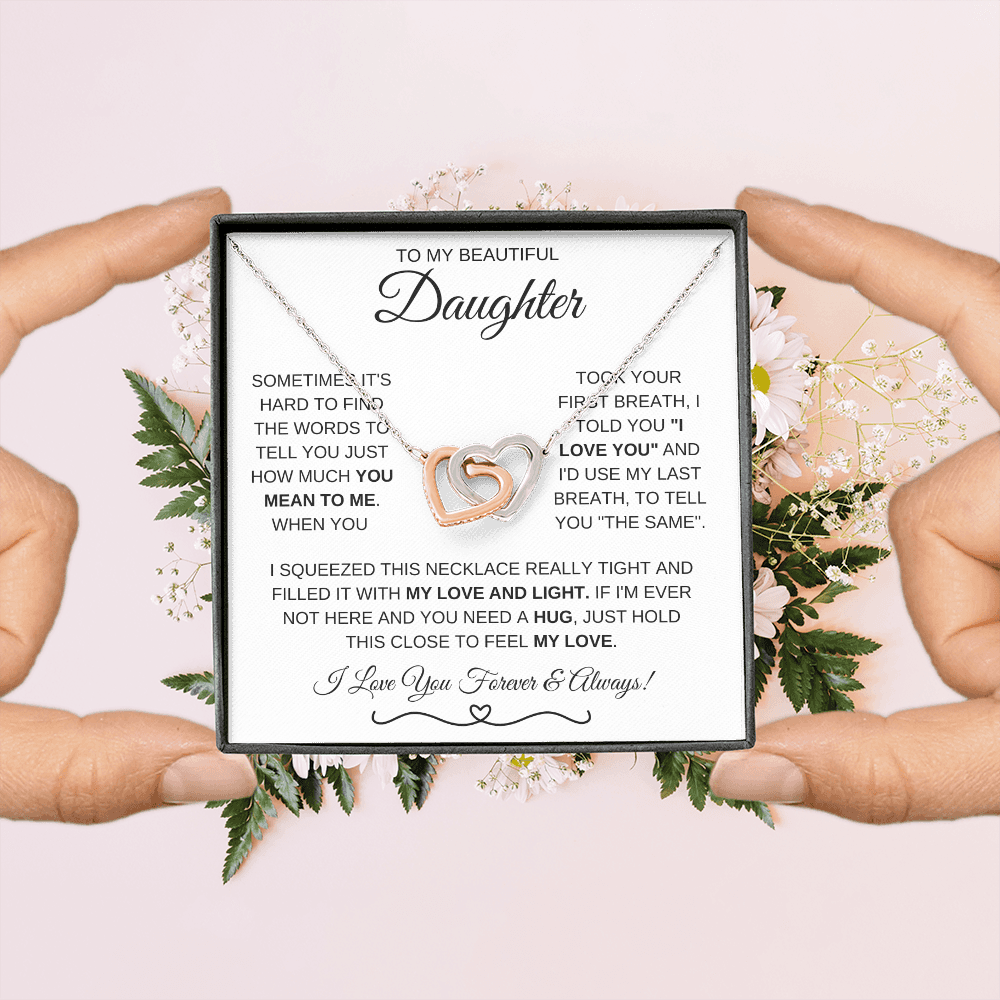 My Beautiful Daughter Interlocking Hearts