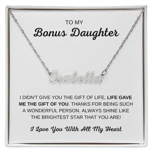 Bonus Daughter - Name Necklace