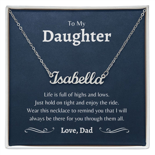 To My Daughter - Personalized Name Necklace