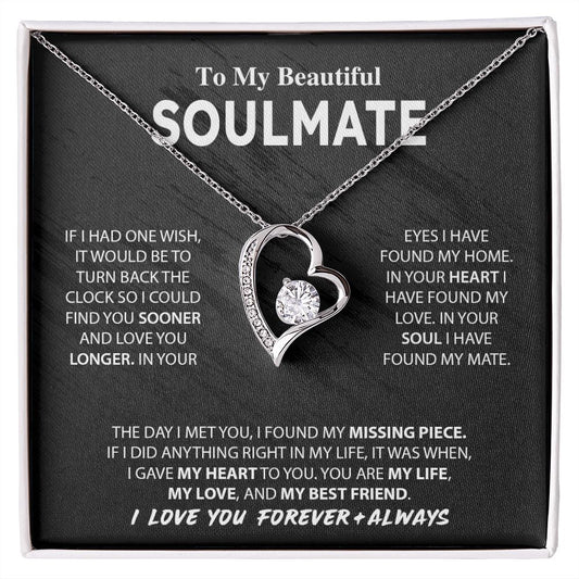 To My Beautiful Soulmate - Forever Love Necklace