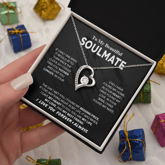 To My Beautiful Soulmate - Forever Love Necklace