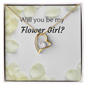 Flower Girl Proposal Heart Necklace