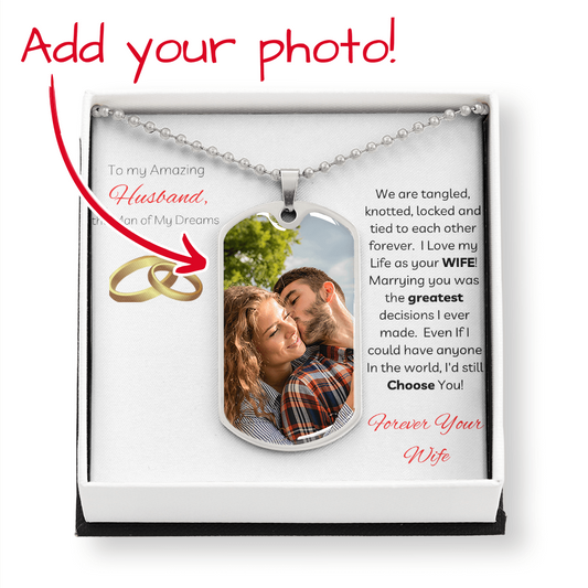 To My Amazing Husband Dog Tag