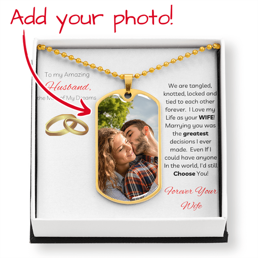 To My Amazing Husband Dog Tag