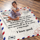 Dear Dad - I Love You Plush Fleece Blanket - 50x60