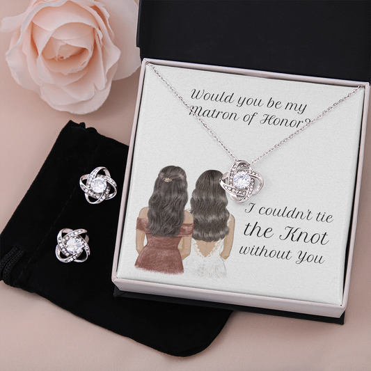 Matron of Honor Proposal Knot Necklace