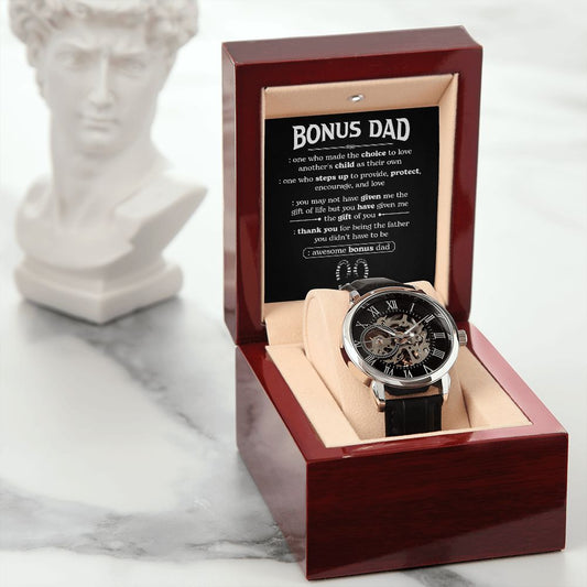 To My Bonus Dad - Openwork Watch