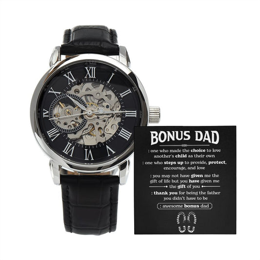 To My Bonus Dad - Openwork Watch