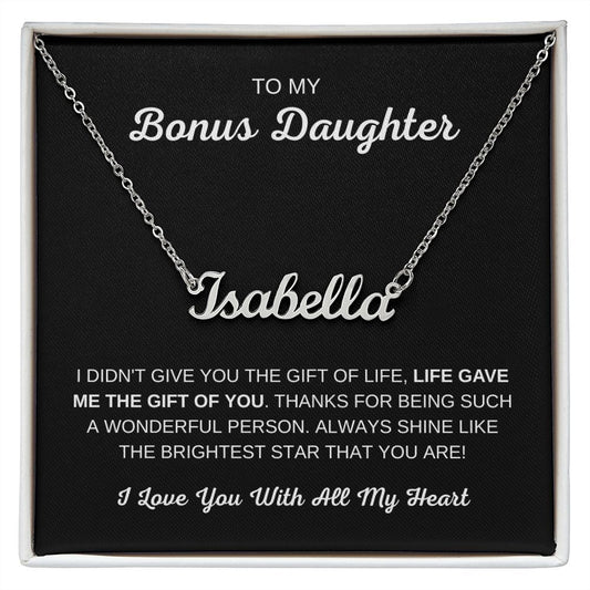 Bonus Daughter - Personalized Name Necklace