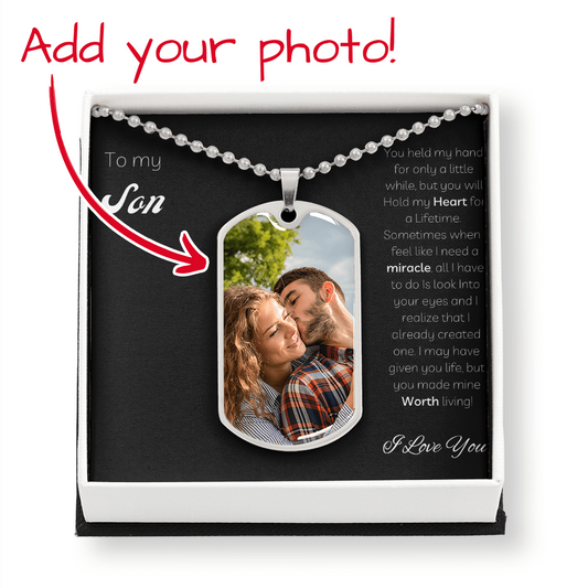 To My Son Dog Tag